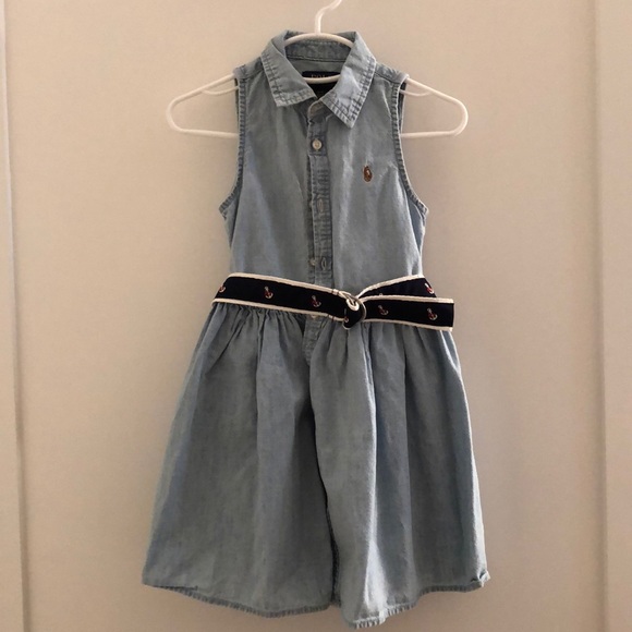 ralph lauren girls denim dress